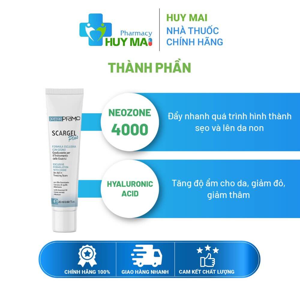 Gel Bôi DottorPrimo Scargel Plus Mờ Sẹo Mờ Thâm Tuýp 20ml 2 Gel Bôi DottorPrimo Scargel Plus Mờ Sẹo Mờ Thâm Tuýp 20ml - Ảnh 2