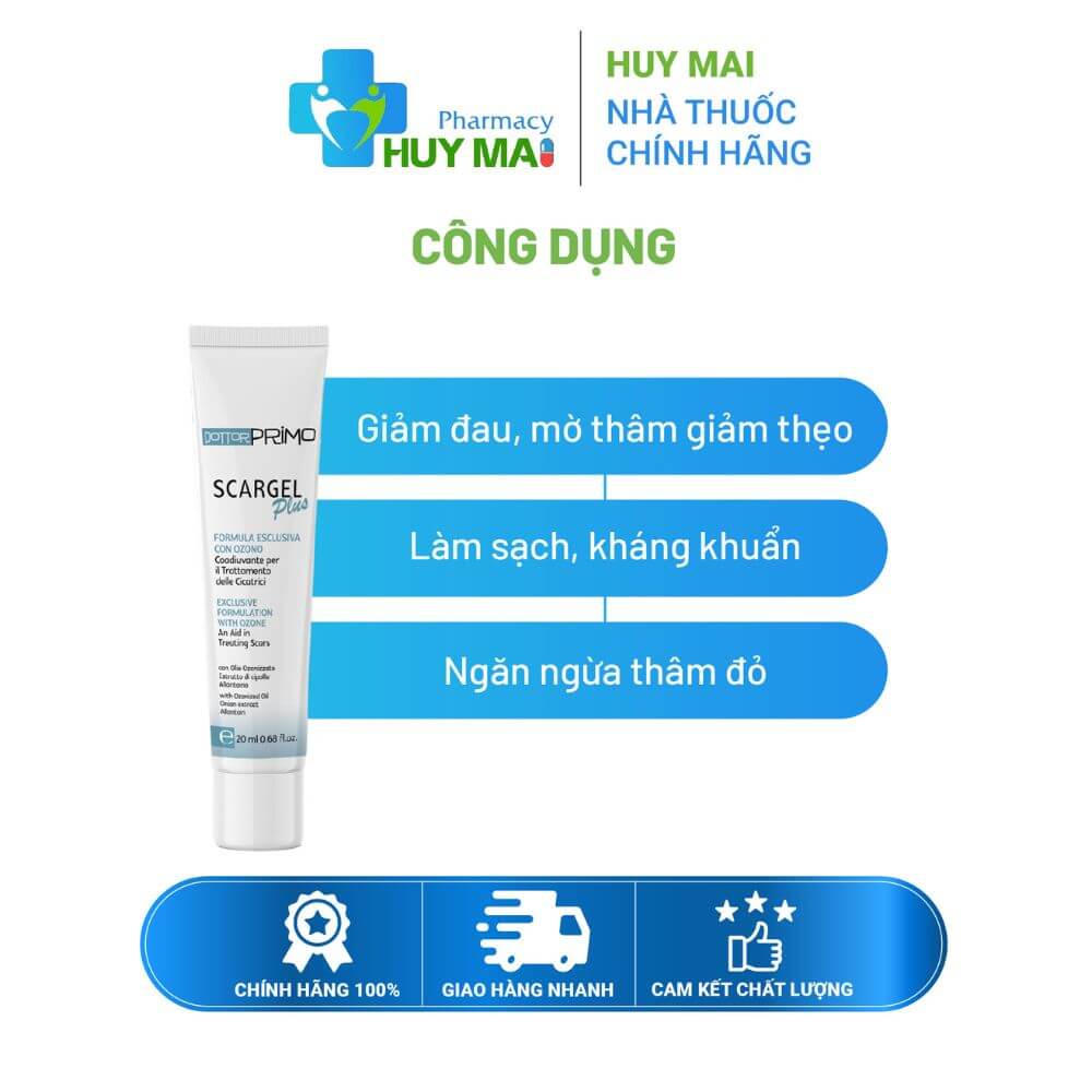 Gel Bôi DottorPrimo Scargel Plus Mờ Sẹo Mờ Thâm Tuýp 20ml 3 Gel Bôi DottorPrimo Scargel Plus Mờ Sẹo Mờ Thâm Tuýp 20ml - Ảnh 3