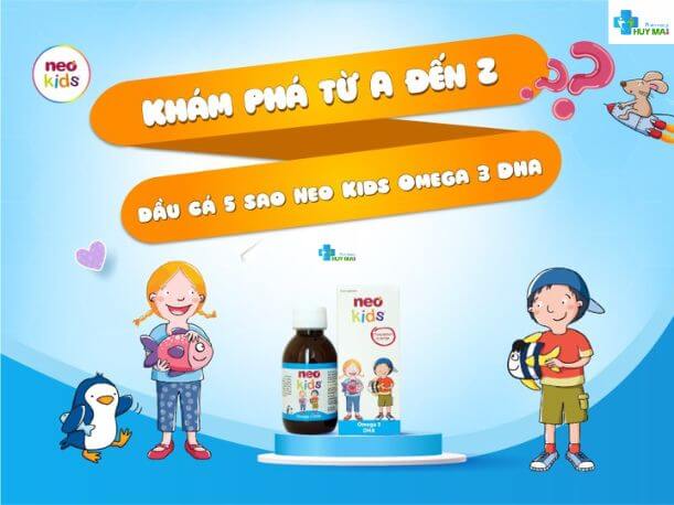 Siro Hunmed Neo Kids Omega 3 DHA Bổ Não Sáng Mắt Cho Bé Chai 150ml 5 Hunmed Neo Kids Omega 3 DHA 5