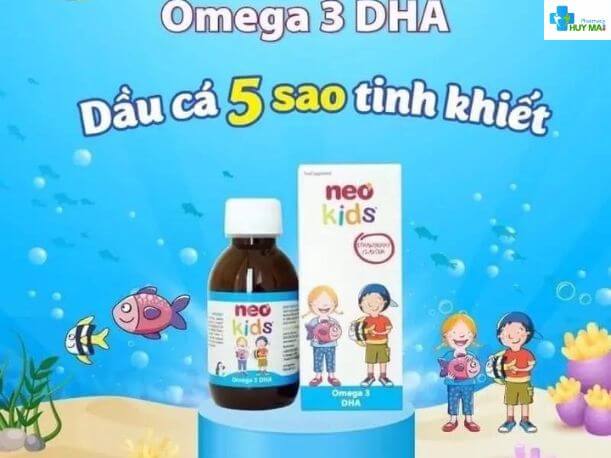 Siro Hunmed Neo Kids Omega 3 DHA Bổ Não Sáng Mắt Cho Bé Chai 150ml 6 Hunmed Neo Kids Omega 3 DHA 6