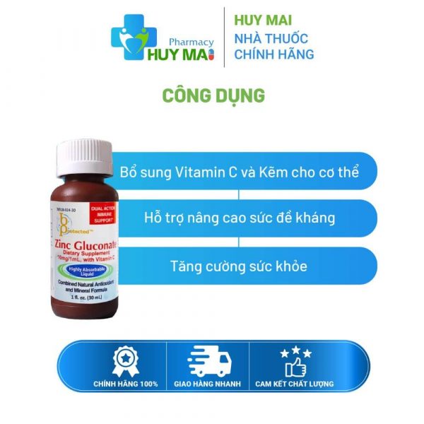 công dụng Bprotected Zinc Gluconate