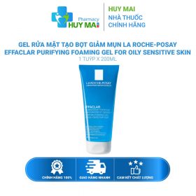 Gel rửa mặt tạo bọt giảm mụn La Roche-Posay Effaclar Purifying Foaming Gel For Oily Sensitive Skin Tuýp 200ml