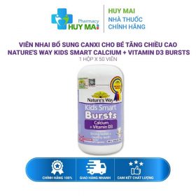 Nature's Way Kids Smart Calcium + Vitamin D3 Bursts Tăng Chiều Cao Cho Bé Hộp 50 viên