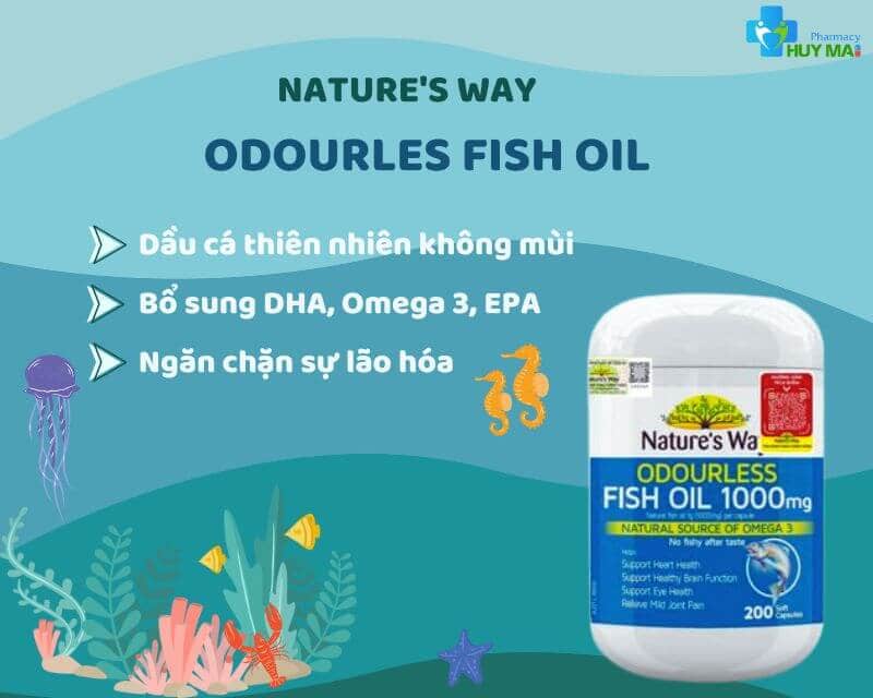 Dầu Cá Nature’s Way Fish Oil không mùi