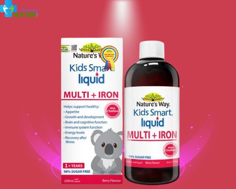 Nature's Way Kids Smart Liquid Multi + Iron, hỗ trợ tăng cường sức đề kháng