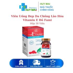 Viên Uống Đẹp Da Chống Lão Hóa Vitamin E Đỏ Fami Hộp 30 Viên