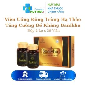 Viên Uống Đông Trùng Hạ Thảo Tăng Cường Đề Kháng Banikha Hộp 2 Lọ x 30 Viên