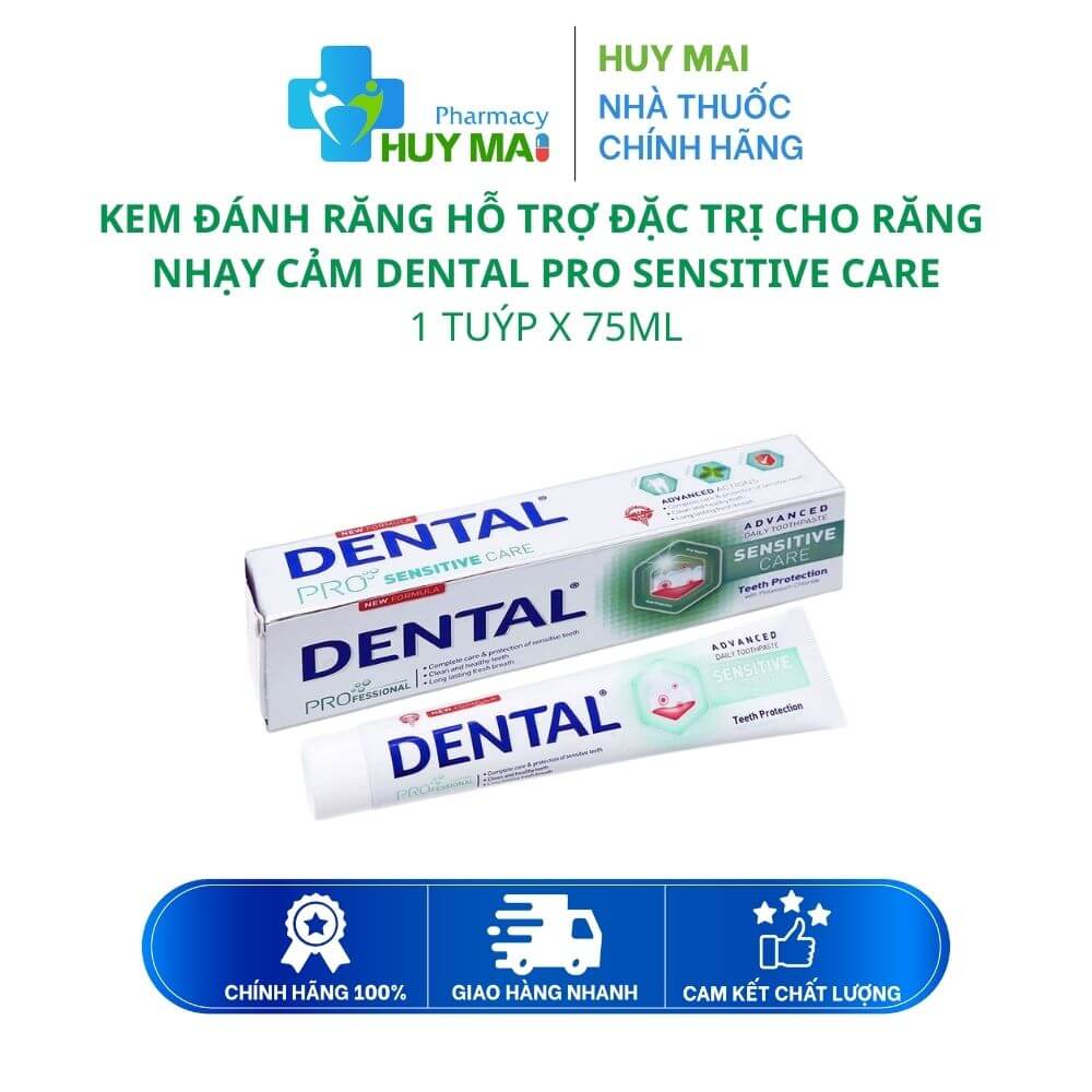 Kem Đánh Răng Dental Pro Sensitive Care Hỗ Trợ Đặc Trị Cho Răng Nhạy Cảm Tuýp 75ml 1 Kem Đánh Răng Dental Pro Sensitive Care Hỗ Trợ Đặc Trị Cho Răng Nhạy Cảm Tuýp 75ml