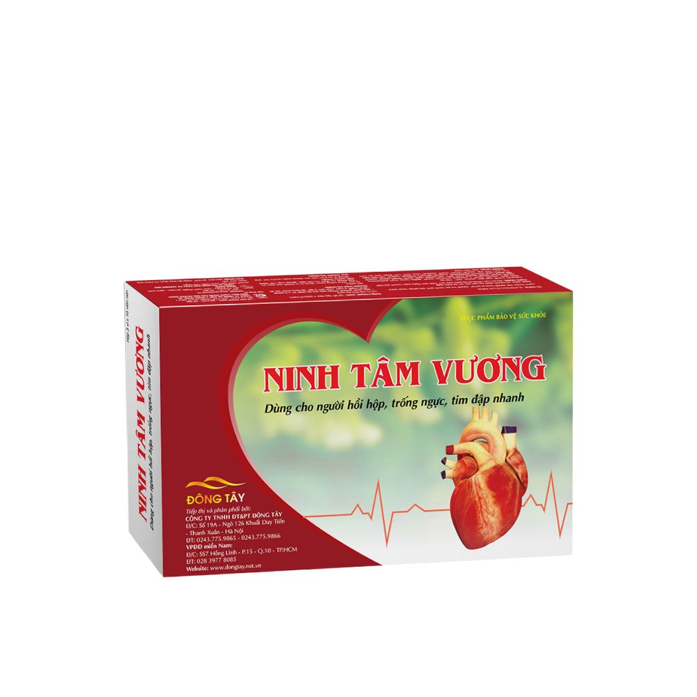 TPBVSK Ninh Tâm Vương Giảm Hồi Hộp, Trống Ngực, Tim Đập Nhanh Hộp 30 Viên 1 TPBVSK Ninh Tâm Vương Giảm Hồi Hộp, Trống Ngực, Tim Đập Nhanh Hộp 30 Viên