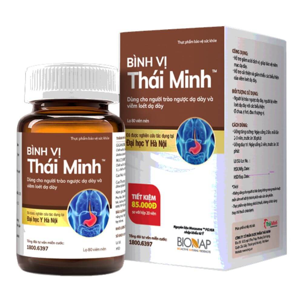 Bình Vị Thái Minh Hộp 1 lọ 80 viên 1 Bình vị Thái Minh Lọ 80 viên