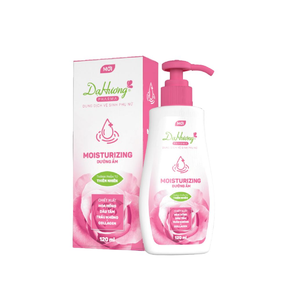 Dung Dịch Vệ Sinh Phụ Nữ Làm Sạch Và Dưỡng Ẩm Vùng Kín Dạ Hương Chai 120ml 1 DDVS dạ hương hồng dưỡng ẩm