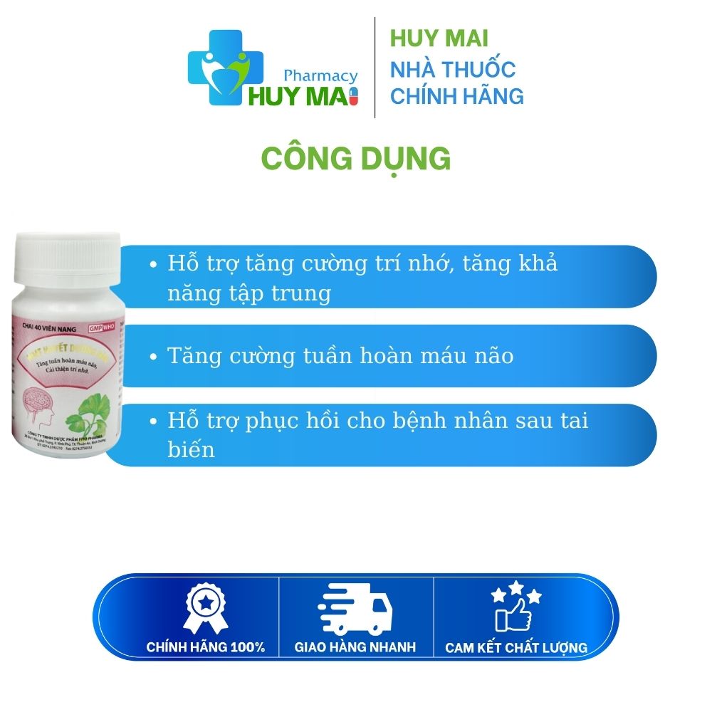Hoạt Huyết Dưỡng Não Fito Cải thiện trí nhớ Hộp 40 Viên 3 Hoạt huyết dưỡng nào Fito hỗ trợ cải thiện trí nhớ (2)