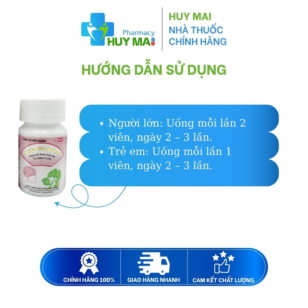 Hoạt Huyết Dưỡng Não Fito Cải thiện trí nhớ Hộp 40 Viên 2 Hoạt huyết dưỡng nào Fito hỗ trợ cải thiện trí nhớ (3)