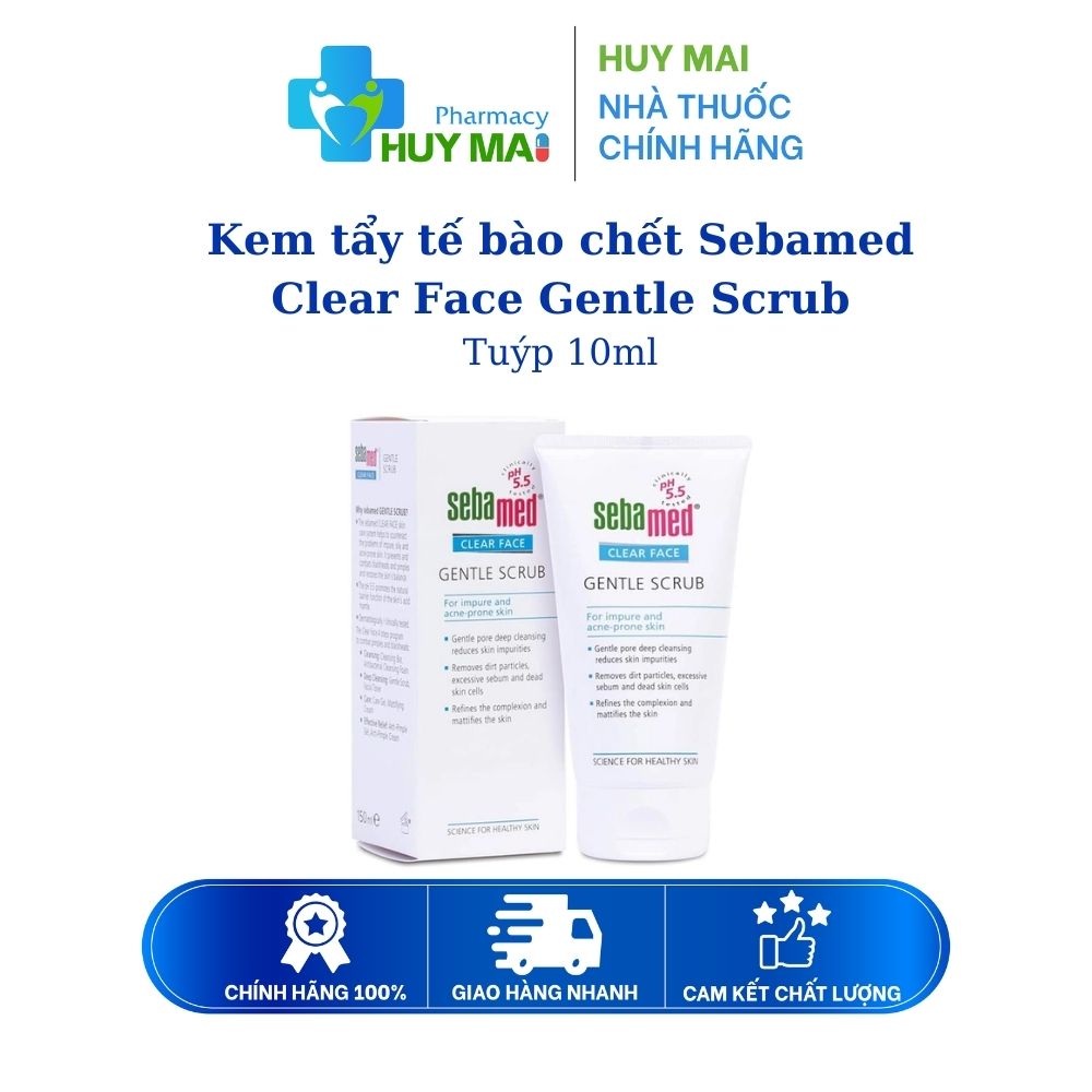 Kem tẩy tế bào chết Sebamed Clear Face Gentle Scrub Tuýp 10ml 1 Kem tẩy tế bào chết Sebamed Clear Face Gentle Scrub