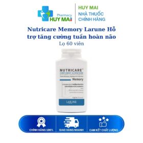 Nutricare Memory Larune Hỗ trợ tăng cường tuần hoàn não Lọ 60 viên