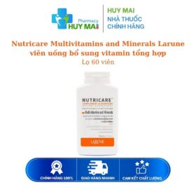 Nutricare Multivitamins and Minerals Larune viên uống bổ sung vitamin tổng hợp Lọ 60 viên