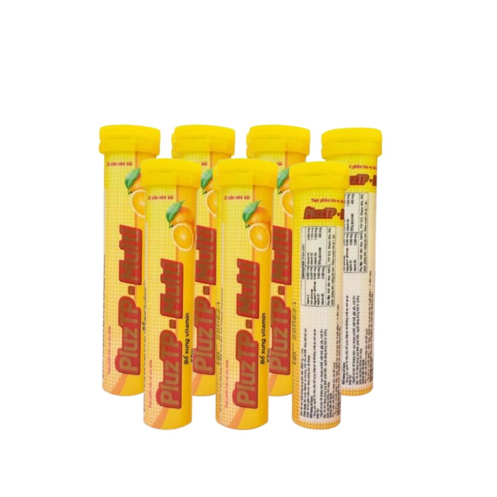 Viên Sủi C PluzTP-Multi Bổ Sung Vitamin C, Kẽm Hỗ Trợ Tăng Sức Đề Kháng Tuýp 20 Viên 1 c sủi pluzTP-multi