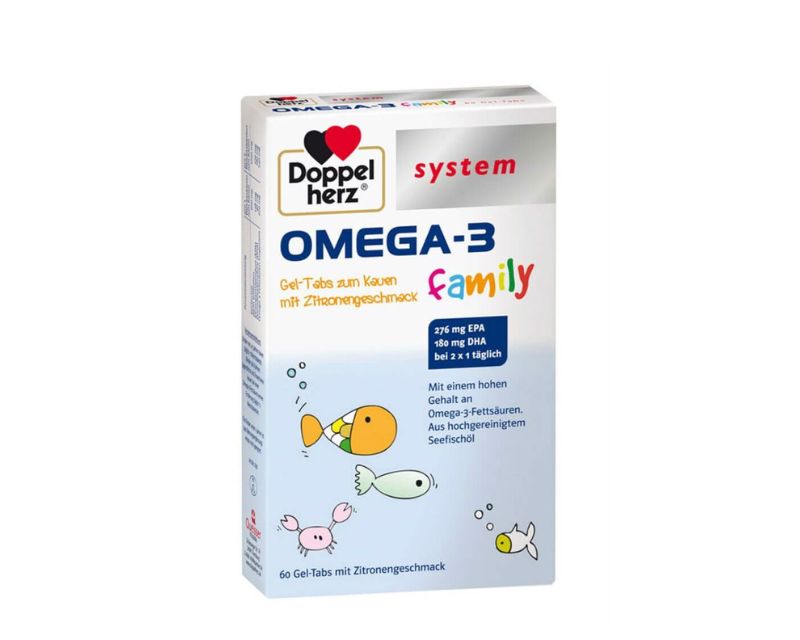Thuốc bổ mắt của Đức dành cho trẻ em Doppelherz System Omega 3 Family
