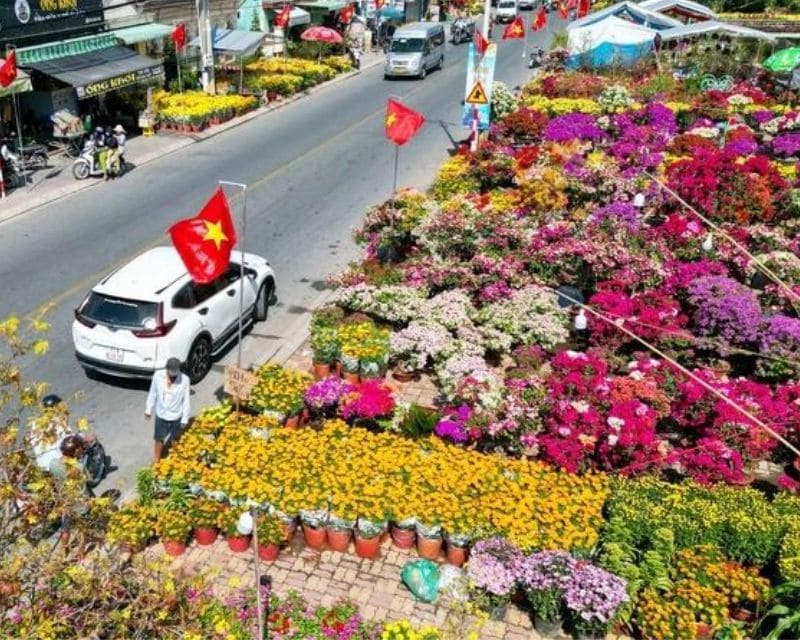 Chợ hoa tết tại Thuận An - Bình Dương
