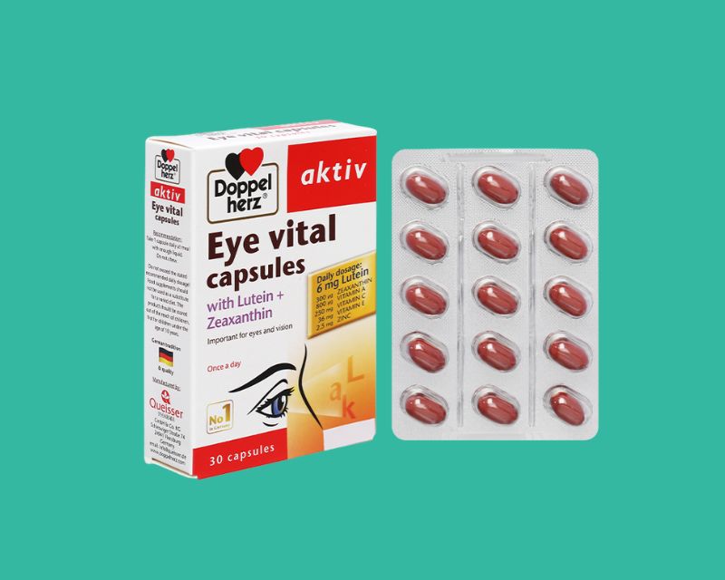 Top 3 Thuốc bổ mắt cho người cận thị được khuyến khích sử dụng 5 Thuốc bổ mắt cho người cận thị Doppelherz Eye Vital Capsules