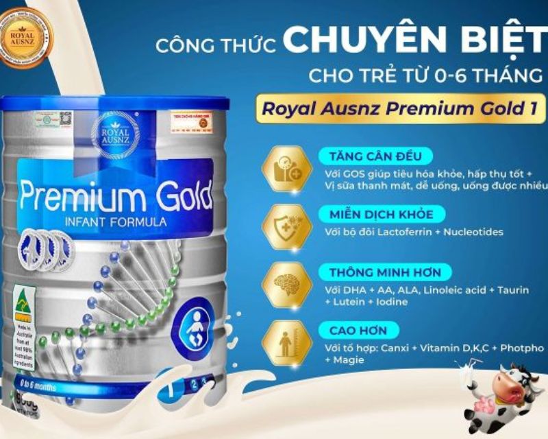 Sữa Bổ Não, Lựa Chọn Tốt Nhất Cho Trẻ Em Và Người Lớn Tuổi 4 Sữa bổ não Royal Ausnz Premium Gold Infant Formula 1