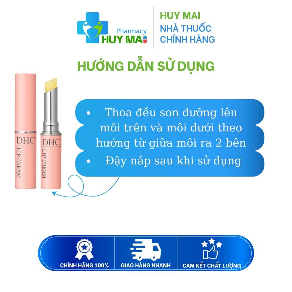 Son Dưỡng Không Màu DHC Lip Cream Dưỡng Ẩm Và Làm Mềm Môi Tuýp 1,5g 3 cách dùng Son dưỡng DHC hiệu quả